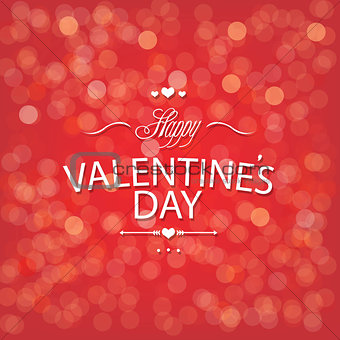 Valentines Day Red Bokeh Background