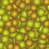 3d concentric circle pattern backdrop in orange green
