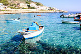 Fishing boats at Mediterranean sea