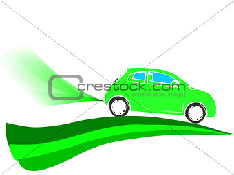  Friendly environment car isolated on a white