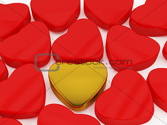 Red and gold Heart