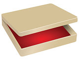 Box with red velvet
