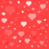 flying hearts seamless pattern