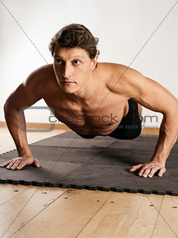 Man doing pushups