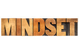 mindset word in wood type