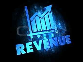 Revenue Concept on Dark Digital Background.
