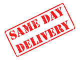 Same Day Delivery on Red Rubber Stamp.