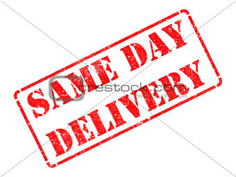 Same Day Delivery on Red Rubber Stamp.