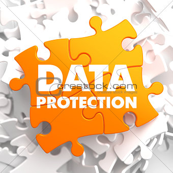 Data Protection on Orange Puzzle.