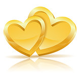 Two Gold Hearts
