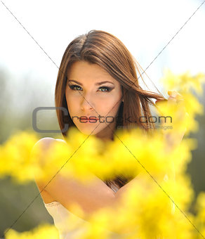 girl on the nature
