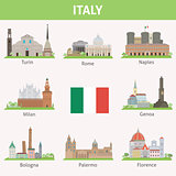 Italy. Symbols of cities