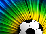 Brazil Flag with Soccer Ball Background