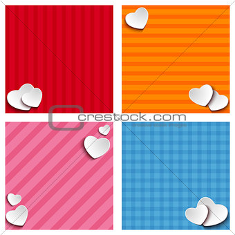 Valentines Day Set of Four Web Banners