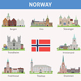 Norway. Symbols of cities