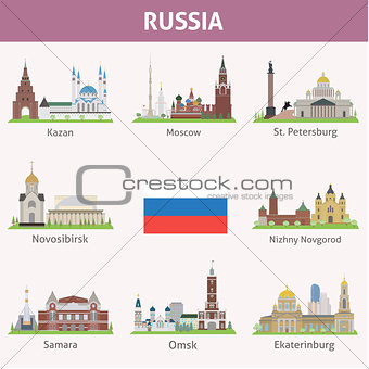 Russia. Symbols of cities