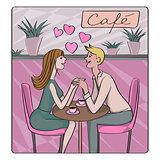 valentine at the cafe