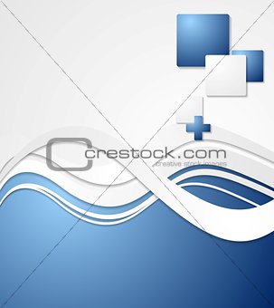 Abstract waves vector bright background