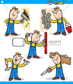 manual workers or workmen characters set