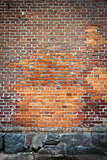 Red brick wall background  