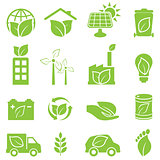Green eco and environment icons