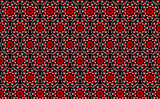 Red pattern on black background