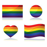 Rainbow flag set