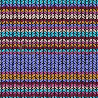 Seamless Light Color Striped Knitted Simple Pattern