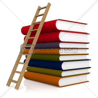 Ladder and book