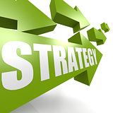 Strategy arrow in green