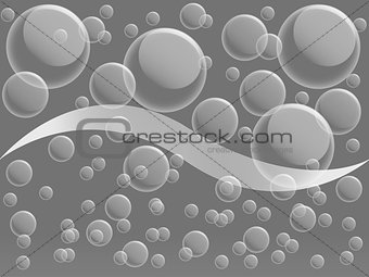  Air bubble on gray  background