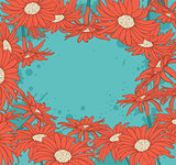 Background with red gerbera