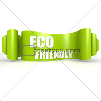 Eco friendly green wave ribbon