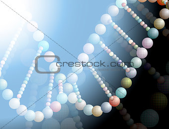 abstract vector illustration of a helical DNA