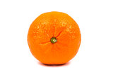 Just one orange mandarine isolated on white background