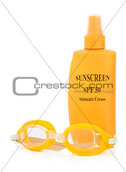 Sunscreen and Goggle Protection