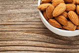 almond nuts in a bowl