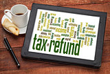 tax refund word cloud