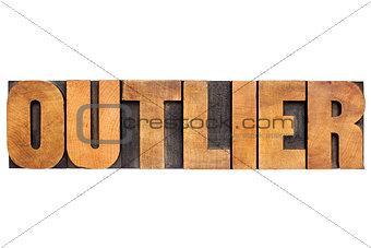 outlier word in wood type