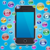 Smartphone and application icons