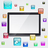 Tablet PC and application icons