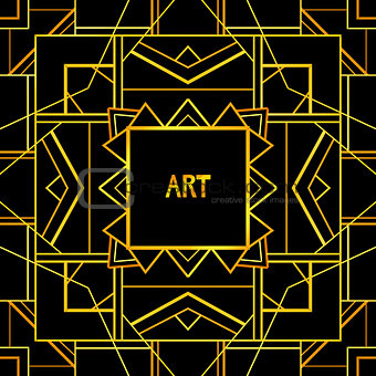 Abstract geometric art patterned background (1920's style).