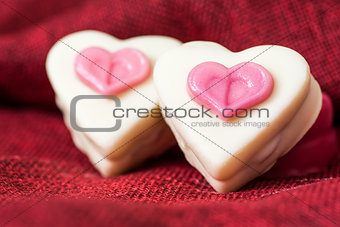 small heart chocolates