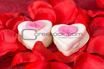 small heart chocolates