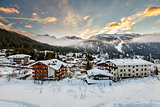 Ski Resort of Madonna di Campiglio in the Morning, Italian Alps,