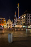 Old Town Hall and Marienplatz in Munich at Night, Bavaria, Germa