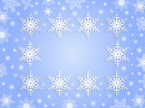 Snowflake frame with background 
