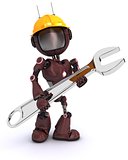 android builder with a wrench