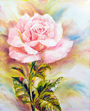 Beautiful Rose, oil painting on canvas