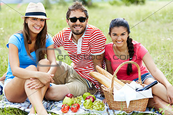 Friends on picnic
